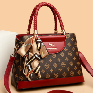 袋鼠品牌真皮包包新款大氣牛皮手提包時尚中年斜挎女包