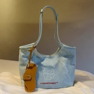 南風Chio2nd 麵包小狗黛藍新夢托特包包女款大容量通勤手提單肩包