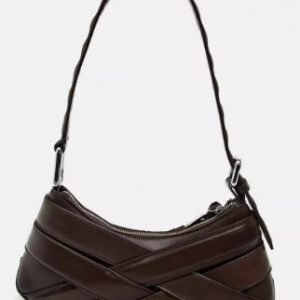 ZARA法棍包春季新品2024新款潮黑色腰帶飾女包時尚單肩腋下機車包