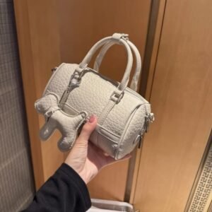 Myfsnh新款女包小眾設計波士頓枕頭包時尚斜挎軟皮單肩包