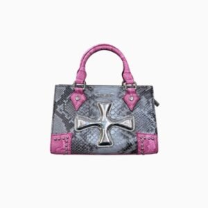 Cultivator原創小眾歐美辣妹十字撞色蛇紋斜挎手提手機包小方包女