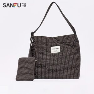 三福包包豹紋斜挎包女大容量大包女款單肩包通勤女包