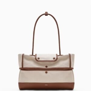 MUVA 按扣帆布大容量托特包輕量復古感立體版型大包多層 2.26 新款