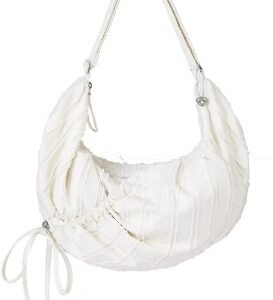 BEGOOER 韓國小眾時尚托特包大容量帆布手提包褶皺抽繩單肩斜挎包