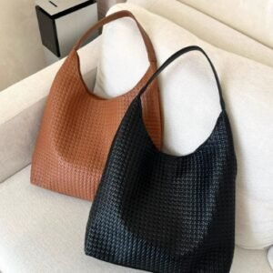 DIUDIU 小眾設計慵懶通勤大容量托特包百搭高級質感黑色氣質單肩包