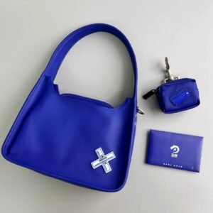 設計師高級感克萊因藍腋下包單肩包手提小方包