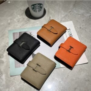 高級感真皮小巧卡包女士新款零錢包荔枝紋大容量多卡位精緻潮