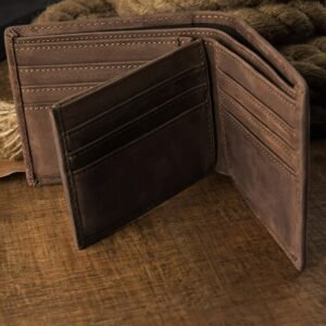 原創設計頭層牛皮男士短款錢包復古男真皮錢夾橫款多卡位皮夾卡包