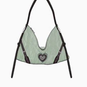 哐花村新款大容量單肩斜挎包高級感腋下包通勤托特包休閒甜酷