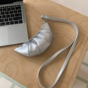 掛脖mini零錢包可愛牛角包設計感小眾迷你凹造型斜挎口紅耳機小包