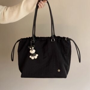 Chio2nd 少年漂流托特包大容量包包女休閑通勤黑色大包單肩包